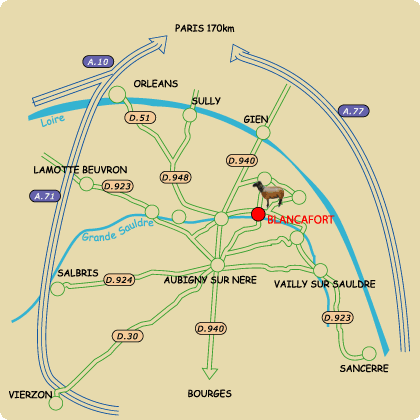 la Bergerie, Map and entrance